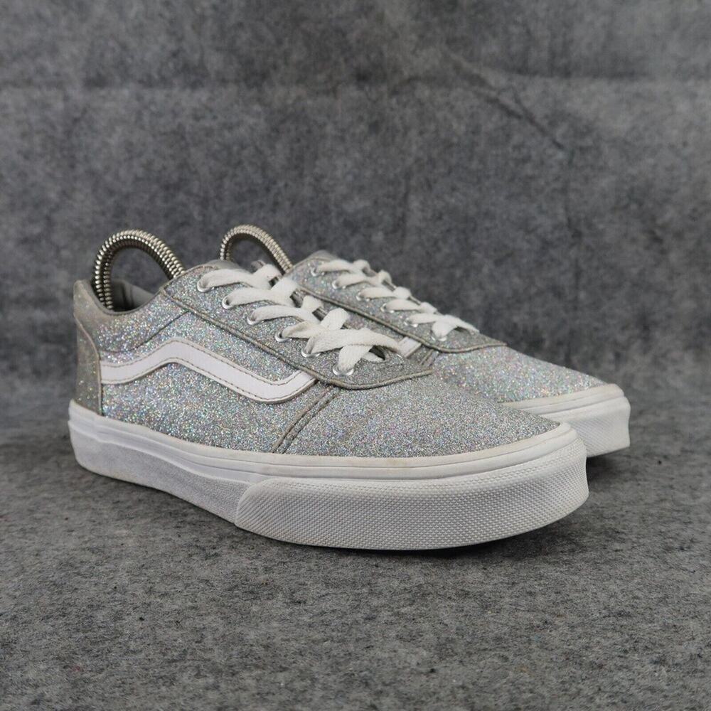 Vans Shoes Missy 4 Sneakers Ward Glitter Skate Casual Active School Gray White